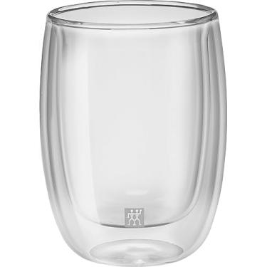 Imagem de Zwilling 39500-076 Café de vidro de parede dupla, 200 ml), conjunto de 2, copo, retenção de calor, construção de parede dupla, copo de café, seguro para micro-ondas