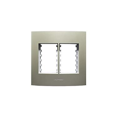 Imagem de Placa 4X4 com Suporte Para 6 Módulos Champagne Inova Pro Class Alumbra