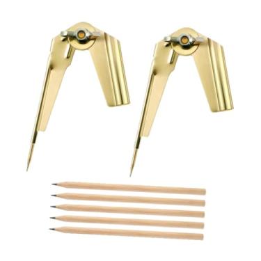 Imagem de WeiLaiKeQi Lápis Compasso e Riscador Compasso Ferramenta de Riscador para Desenho Preciso Profissional Fácil de Usar para Trabalho em Madeira Compasso Riscador, 2 Escriba