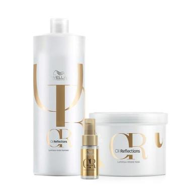 Imagem de Kit Wella Professionals Oil Reflections Shampoo Máscara Grande e Oil R