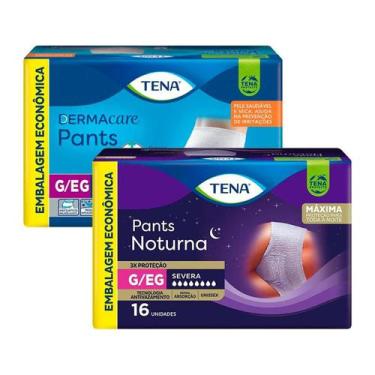 Imagem de Kit Roupa Intima Tena Dermacare Pants Ultra G/EG com 16 unidades + Rou