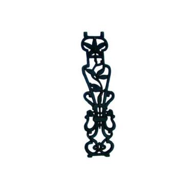 Imagem de Grade de Ferro Fundido Flor de Lírio Curva Varanda 80x18cm - UNICLÁUDI