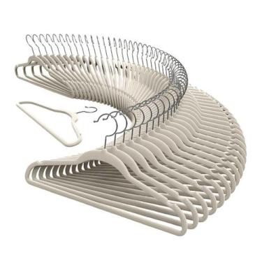 Imagem de Kit 20 Cabides De Veludo Slim Antideslizante Ultrafinos - Mazzilli, Be