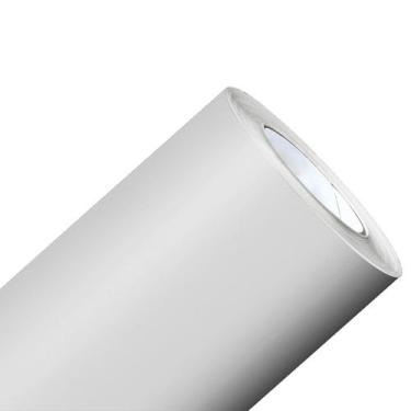 Imagem de Adesivo Branco Fosco Para Geladeira Móveis Fogão Vinil Liso Decoração 