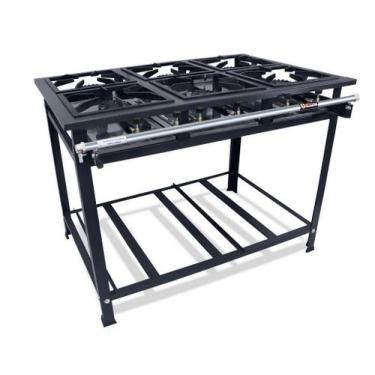 Imagem de Fogão Industrial 6 Bocas 30x30 Alta Pressão P5 Compact - MetalFour