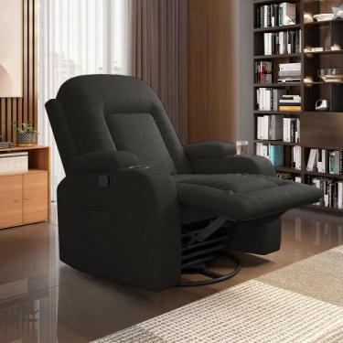 Imagem de Poltrona do Papai Reclinável Giratória e Balanço Sala de Cinema Crihs 