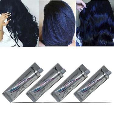 Imagem de Kit 04 Tinta Coloração Preto Azulado Nº 1.0 Mairibel 60g