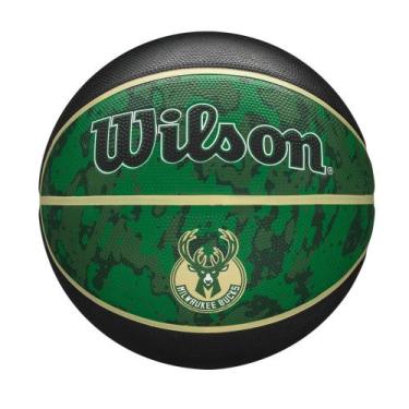 Imagem de Bola de Basquete Wilson NBA Team Tiedye - Oficial Nº 7, Milwaukee buck
