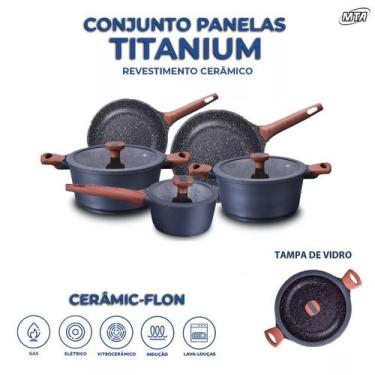 Imagem de Jogo De Panelas 5 Peças Titanium Premium MTA Revestimento Cerâmico Ant