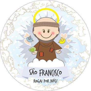 Imagem de Painel de Lona Redondo Santinhos Católicos São Francisco - Fabrika de 