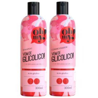 Imagem de Kit Vem de Glicólico! 1 Shampoo 1 Condicionador 300ml Oh My! - OH MY! 