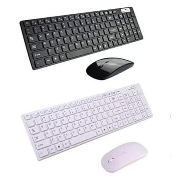 Imagem de Teclado sem fio ultra fino com mouse - Wireless