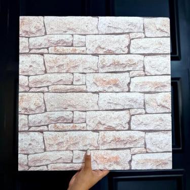 Imagem de 10 Placas Revestimento De Parede EPS Tijolinho Rústico Térmico 50cm - 