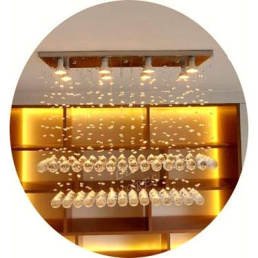 Imagem de Lustre Cristal Brilho Cabos Nylon Para Areas Litoraneas - LD Ilumi