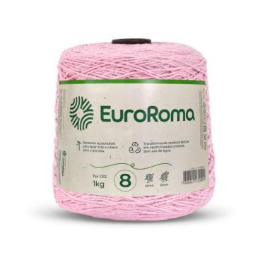 Imagem de Barbante Colorido Euroroma 1 Kilo Fio Nº8 de 1312 TEX e 762 Metros Cro