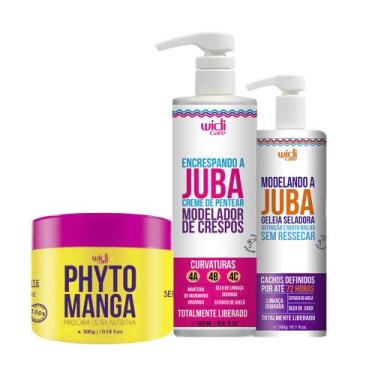 Imagem de Kit Encrespando A Juba, Geleia, Phyto Manga 500g Widi Care