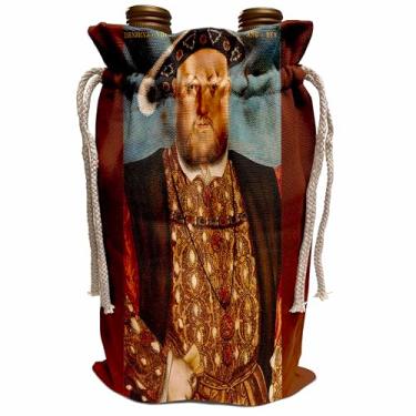 Imagem de 3dRose Saco para vinho, 34,3 cm x 21,5 cm, Rei Henrique VIII, 1540 por Hans Holbein, o Jovem