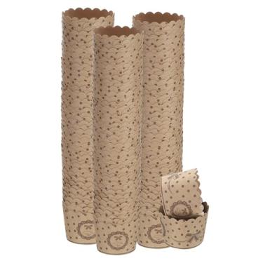Imagem de HARFINGTON 150 peças de copos de papel pequenos marrons de papel kraft forro, cupcake à prova de graxa, embalagens a granel descartáveis para casamento, aniversário, formatura, bolinhas