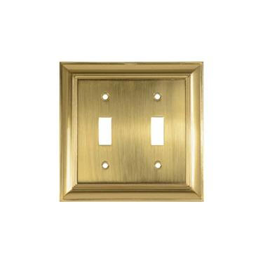 Imagem de CKP Brand #31193 Impressions Collection Placa de parede com interruptor duplo, âmbar dourado