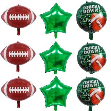 Imagem de Rugby Balloons Football Balloons 18 Inch Touch Down football Balloons for Tailgate Game Day Rugby Sports Theme Supplies Birthday Party Decorations