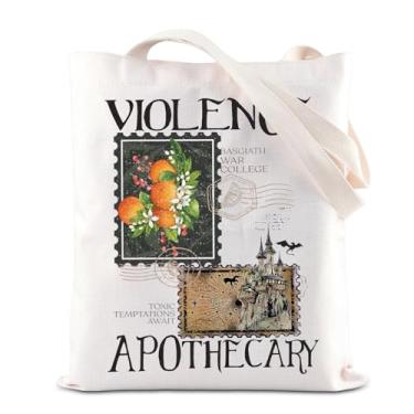 Imagem de TGBJE Four Wing Book Lover Gifts Dragon Rider Bookish Tote Bag Violence Boticary Gift Riders Quadrant Shoulder Bag, Bolsa de boticário de violência