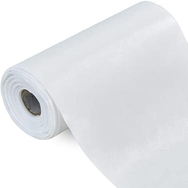 Imagem de TONIFUL Fita de cetim branca de 15,24 cm x 22 m de largura de tecido sólido fita grande para cerimônia de corte de inauguração casamento festa de aniversário decoração presente artesanato cadeira faixa mesa carro arcos interno ou externo