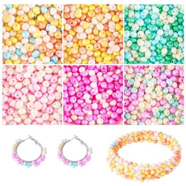 Imagem de Craftdady 96 gramas 6/0 contas de vidro para fabricação de joias, contas de semente opacas coloridas de 4 mm para pulseiras, pequenas contas de pônei pequenas contas de artesanato espaçadoras soltas