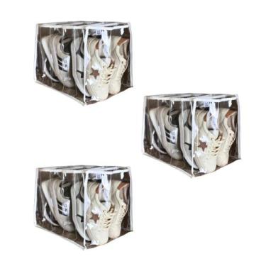Imagem de 3 Colmeia Organizadora Para Tênis, Toalhas King Size - 40x30x30 - Plás