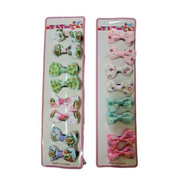 Imagem de 16 Mini Laços fita c/ Presilha Estampas sortidas Infantil - Lynx produ