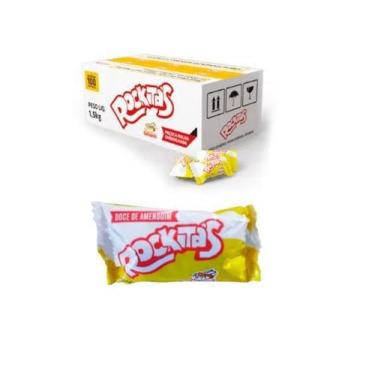 Imagem de Doce Paçoca Rockitas Rolha Caixa Com 100 Unidades - rockitos