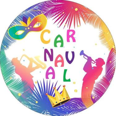 Imagem de Painel De Festa Redondo 1,50x1,50 - Carnaval Folhagens Tropical 015 - 