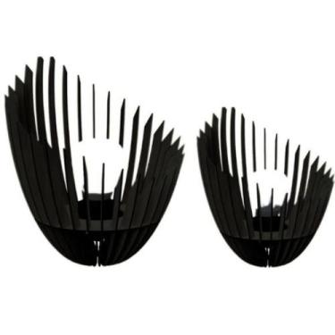 Imagem de Luminária de Chão El Salvador MDF Luminária - CORALISA, Preto, Kit com