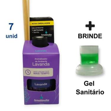 Imagem de Kit 7 Aromatizador Ambiente Lavanda 280ml Difusor Aroma Vareta Cheiros
