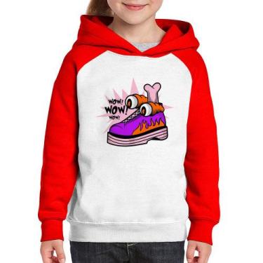 Imagem de Moletom Infantil Forever Cool - Foca na Moda, Branco, Vermelho, 10