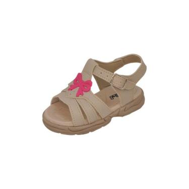 Imagem de Sandália Ortopédica Infantil Menina Laço Marfim - Raniel Calçados, 22