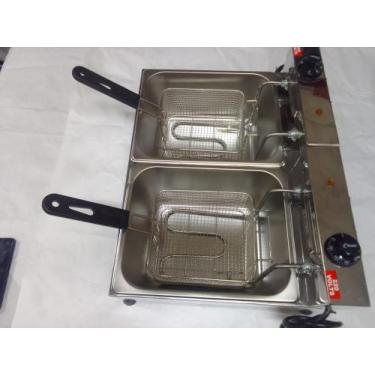Imagem de Fritadeira elétrica 2 cubas 14 litros industrial - MORAIS COIFAS E VIT