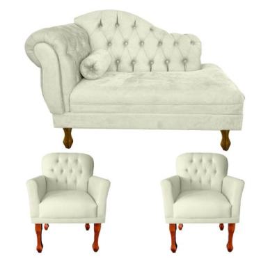 Imagem de Jogo Divã + 2 Poltronas P Consultório E Clínica Psicanálise - SV DECOR