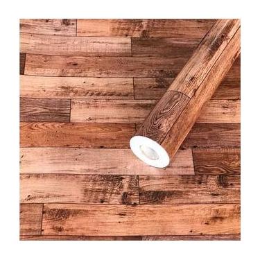 Imagem de Papel Tipo Contact tijolinho Madeira Teca c/5 Metros - BRW