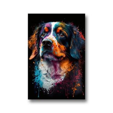 Imagem de Quadro Decorativo Cachorro Australiano Color Personalizado Colorido Sa
