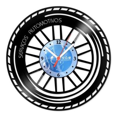Imagem de Relógio De Parede Disco Vinil Comercial - Serviços Automotivos - VCM-0
