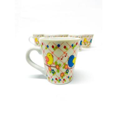 Imagem de Xícaras caneca Café Chá Porcelana 110 Ml louça personalizada 6 unidade
