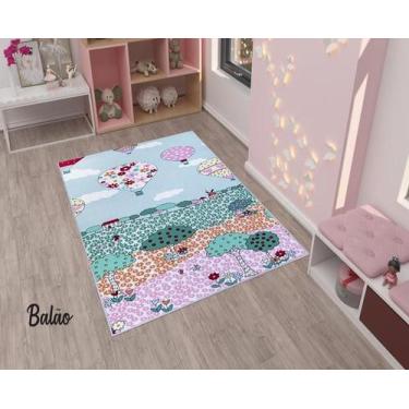Imagem de Tapete Infantil Balão Decoração Kids 100x140 Antiderrapante - Bia Enxo