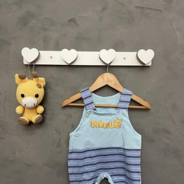 Imagem de Cabideiro de parede infantil coração suporte gancho roupas - Hanger De