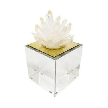 Imagem de Escultura Enfeite Coral Cristal Maior Base Alto Padrão Luxo - LUXdécor