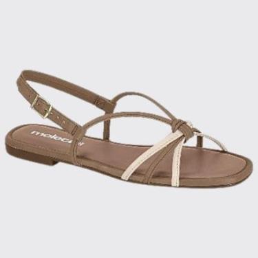 Imagem de Sandália Feminina Rasteira Tiras Brilhantes Dourada Moleca 5435.515.11201-Feminino