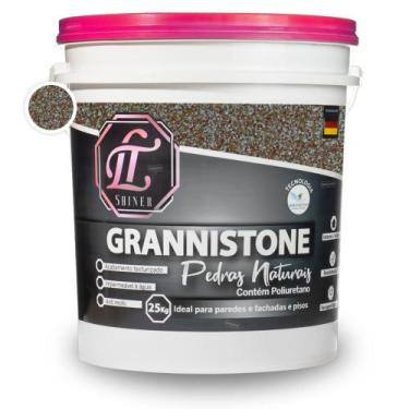 Imagem de Massa Para Efeito Pedras Naturais Grannistone 25 Kg - LT Shiner, Verme