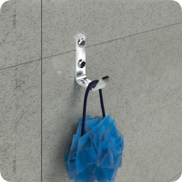 Imagem de Kit 5 Cabide Gancho De Parede Cromado Para Toalha - Cromoshop