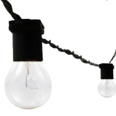 Imagem de Varal de luzes Lampadas 50CM Preto 100m Iluminação Com Plug - JDK Ilum