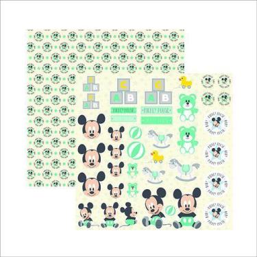 Imagem de Papel Scrap Festa Disney Baby Mickey 2 Recortes Sdfd039 - Toke E Crie