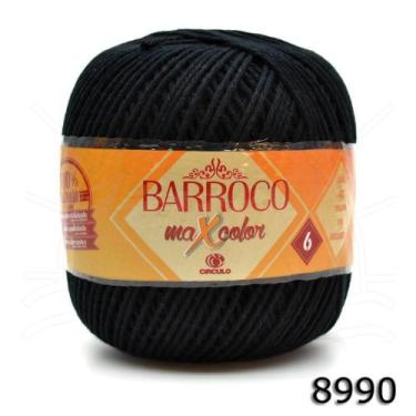 Imagem de Barbante Barroco MaxColor nº 6 200g - CÍRCULO, 8990 - PRETO